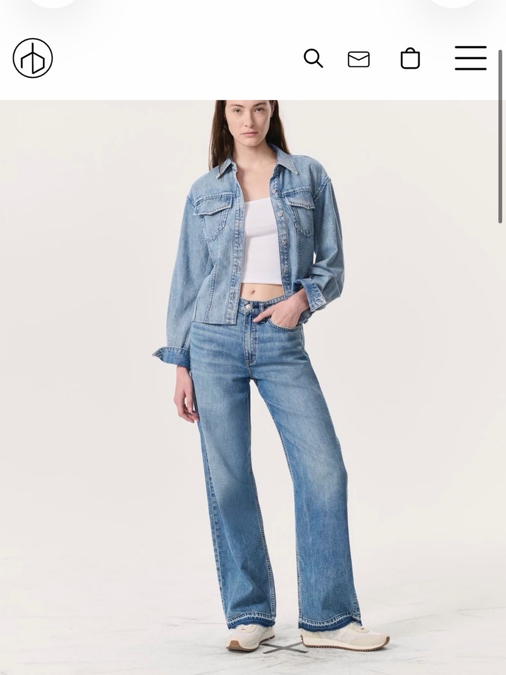 rag & bone Light Blue Straight-Leg Jeans